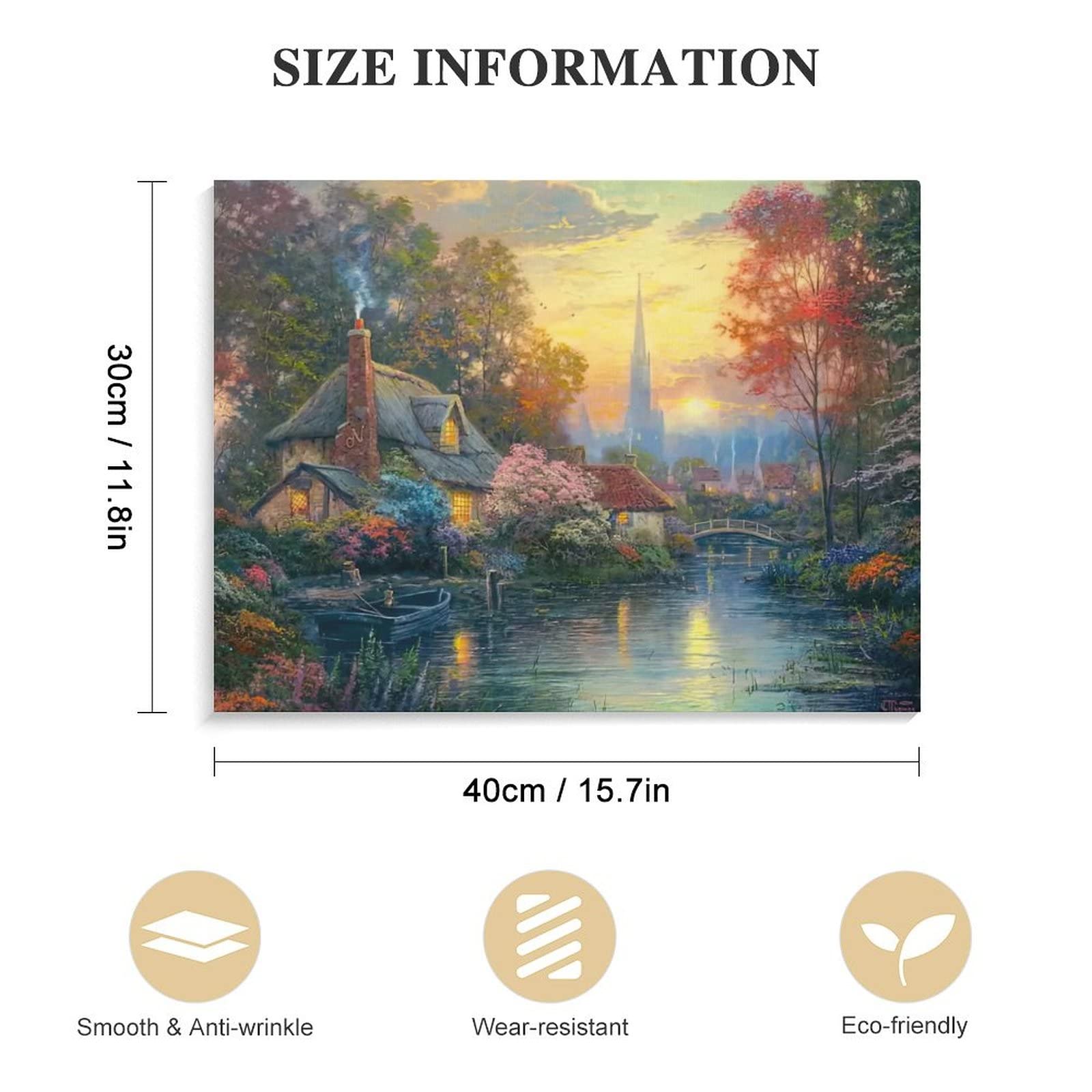 Amazon.co.jp: カントリースタイル 風景画 アートパネル 壁飾り 壁絵